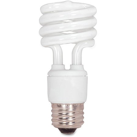 SATCO CFL Spiral Bulb T2, 13W, 880 Lumens, 48/CT, White PK SDNS7218CT